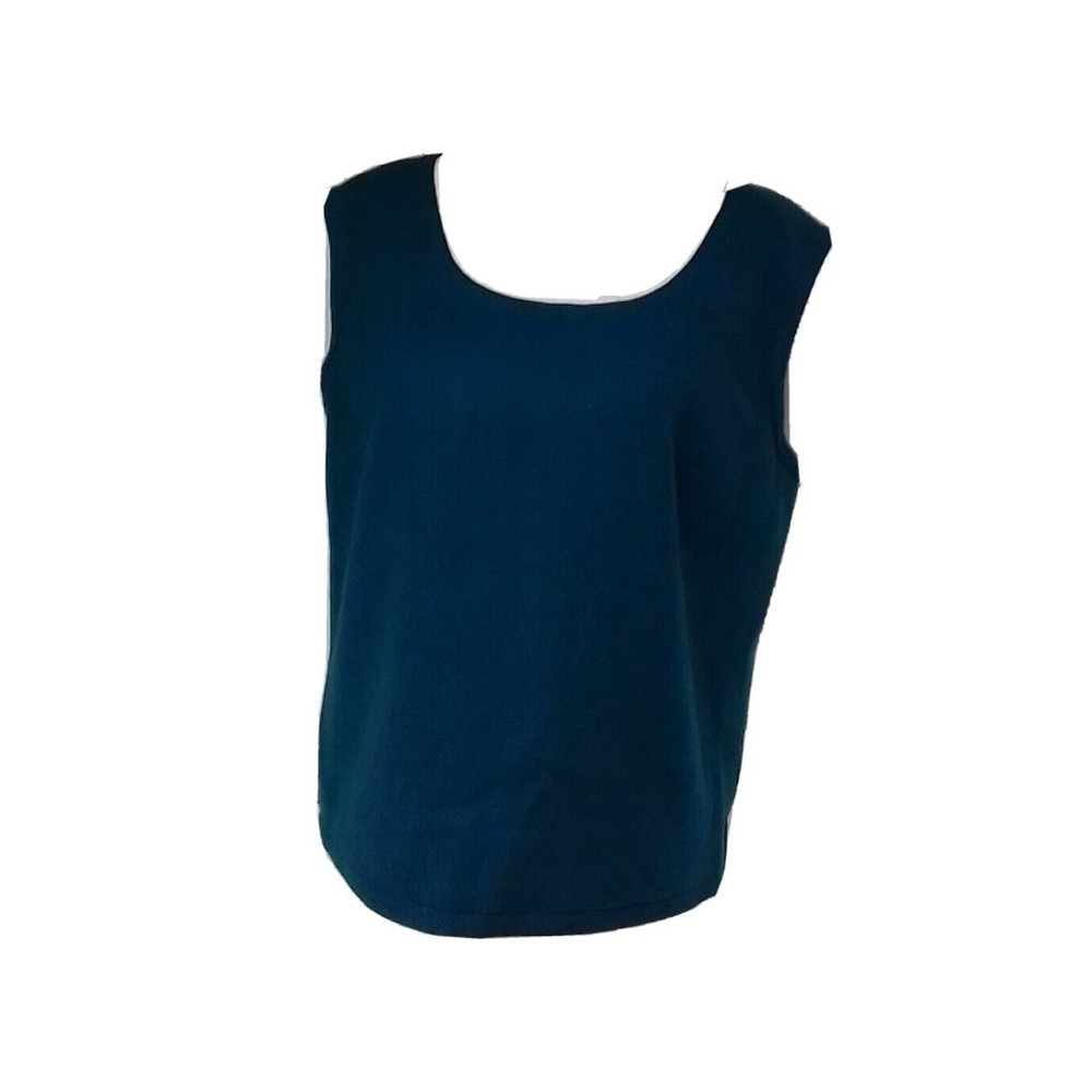 Pendleton 100% Virgin Wool Sleeveless Top Blue Teal Woolen Mills Size 12 - Picture 2 of 12